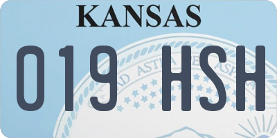KS license plate 019HSH