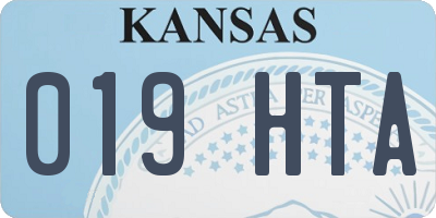 KS license plate 019HTA