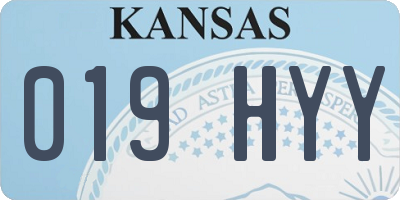 KS license plate 019HYY