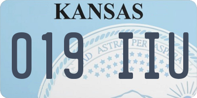 KS license plate 019IIU