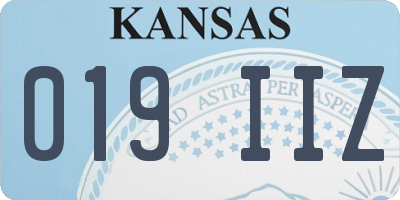 KS license plate 019IIZ