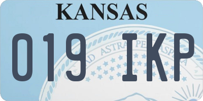 KS license plate 019IKP