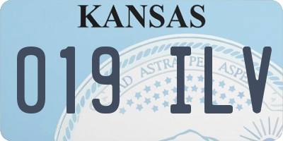 KS license plate 019ILV