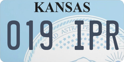 KS license plate 019IPR