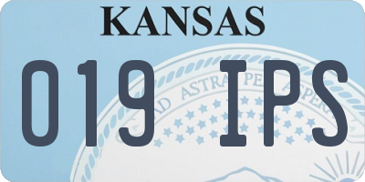 KS license plate 019IPS