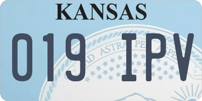 KS license plate 019IPV