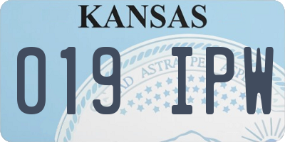 KS license plate 019IPW