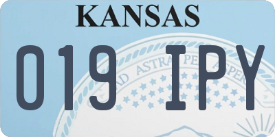 KS license plate 019IPY