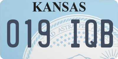 KS license plate 019IQB