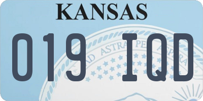 KS license plate 019IQD