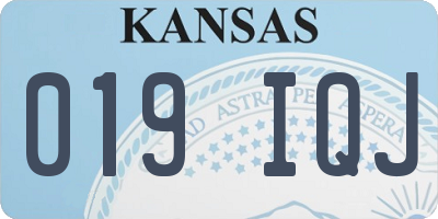 KS license plate 019IQJ