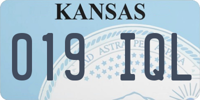 KS license plate 019IQL