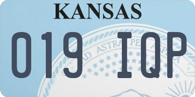 KS license plate 019IQP