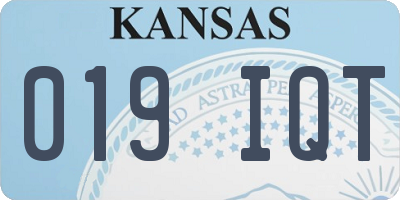 KS license plate 019IQT