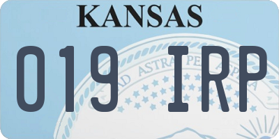 KS license plate 019IRP