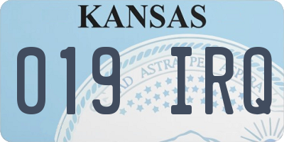 KS license plate 019IRQ