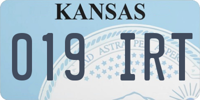 KS license plate 019IRT