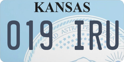 KS license plate 019IRU