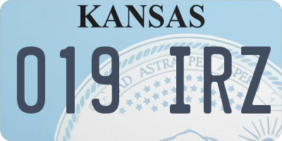 KS license plate 019IRZ