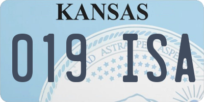 KS license plate 019ISA