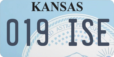 KS license plate 019ISE