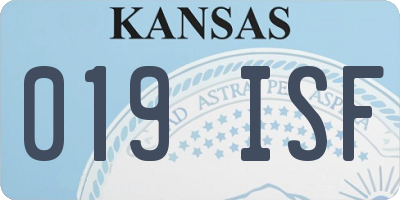 KS license plate 019ISF