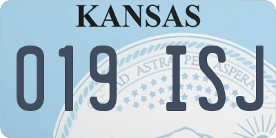 KS license plate 019ISJ