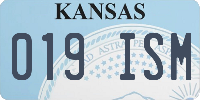 KS license plate 019ISM