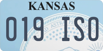 KS license plate 019ISO