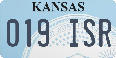 KS license plate 019ISR