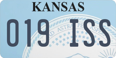 KS license plate 019ISS