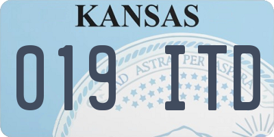 KS license plate 019ITD