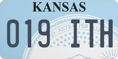 KS license plate 019ITH