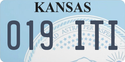 KS license plate 019ITI
