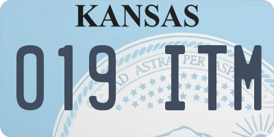 KS license plate 019ITM