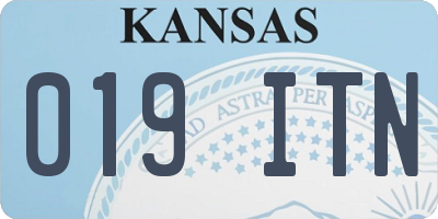 KS license plate 019ITN