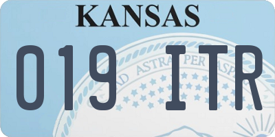 KS license plate 019ITR