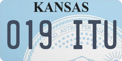 KS license plate 019ITU