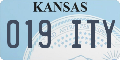 KS license plate 019ITY