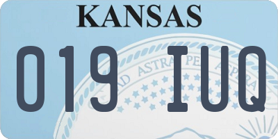 KS license plate 019IUQ
