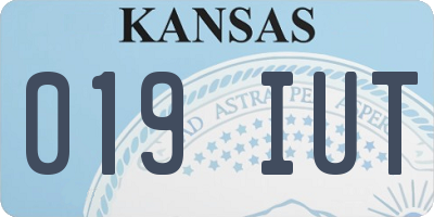 KS license plate 019IUT