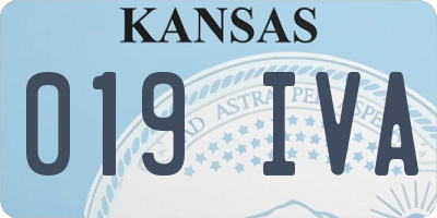 KS license plate 019IVA