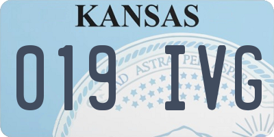 KS license plate 019IVG