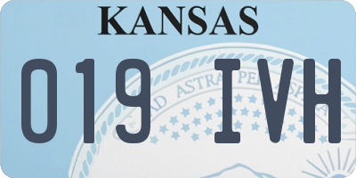 KS license plate 019IVH