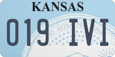 KS license plate 019IVI