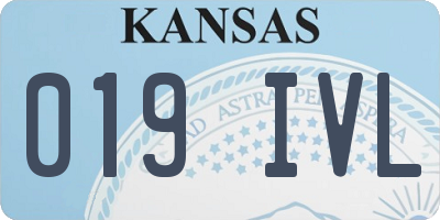 KS license plate 019IVL