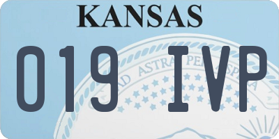 KS license plate 019IVP