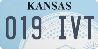 KS license plate 019IVT