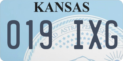 KS license plate 019IXG