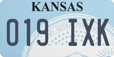 KS license plate 019IXK